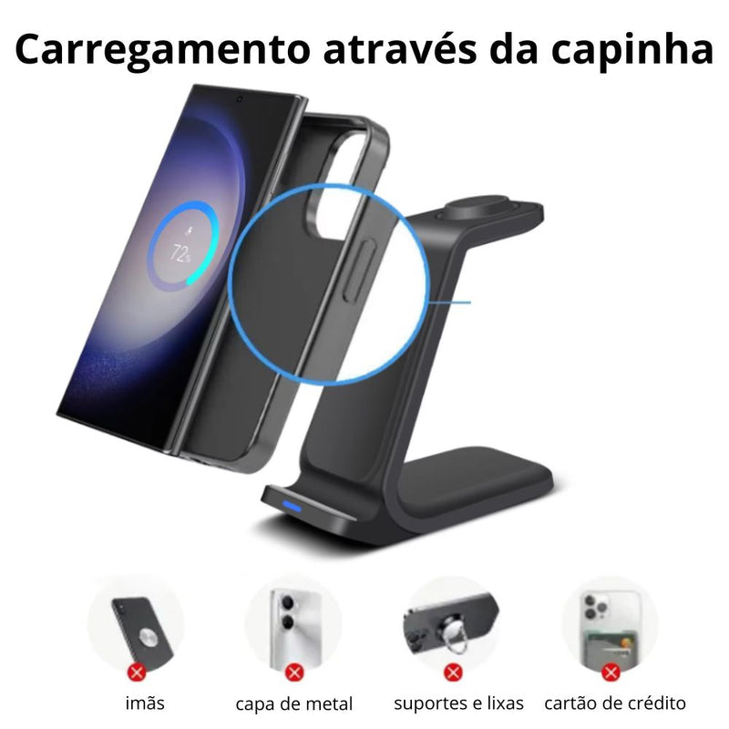 Carregador Smart Hub 3 em 1